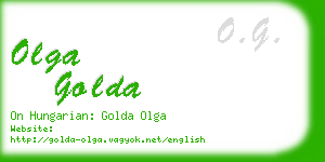 olga golda business card